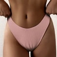 thumbnail image 1 of MRULIC swim shorts women Bikini Bottom For Women Swimsuits High Waisted Bathing Suits High Cut Hipster Pink + M, 1 of 5
