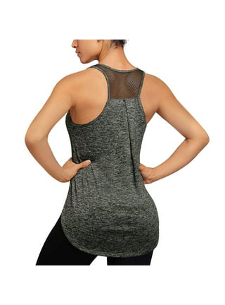  Workout Tank Tops For Women Crewneck Running Muscle Tanks  Loose Lightweight Sleeveless Gym Yoga Sport Shirts-5 Pack Black/Light  Gray/White/Purple/Blue XL