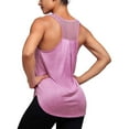 thumbnail image 1 of MRULIC tank top for women Women Workout Tops Mesh Racerback Yoga Tank Shirts Gym Running Tops Womens tank tops Pink + M, 1 of 7