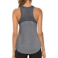 thumbnail image 1 of MRULIC tank top for women Women Workout Tops Sports Running Tank Mesh Yoga Training Shirts Womens tank tops Grey + XL, 1 of 9