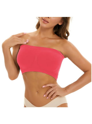 Zenana 2-Pack Bandeau Strapless Seamless Tube Bras : : Clothing,  Shoes & Accessories