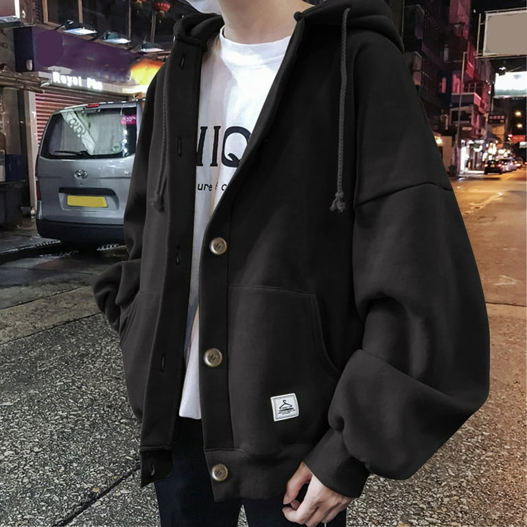 Black Hooded Coat  Black hooded coat, Black urban fashion, Cool jackets  for men