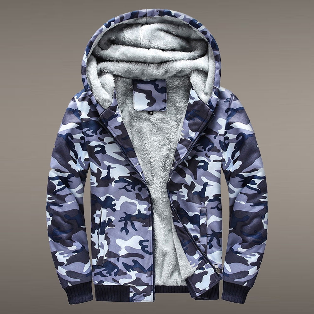 MRULIC winter coats for men Sweater Winter Camouflage Jacket Mens Coat ...