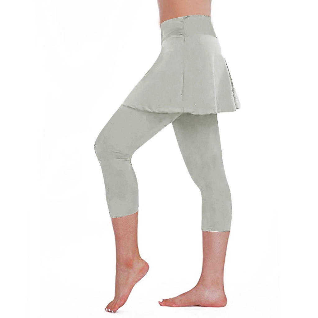 MRULIC yoga pants Women's Casual Skirt Leggings Tennis Pants
