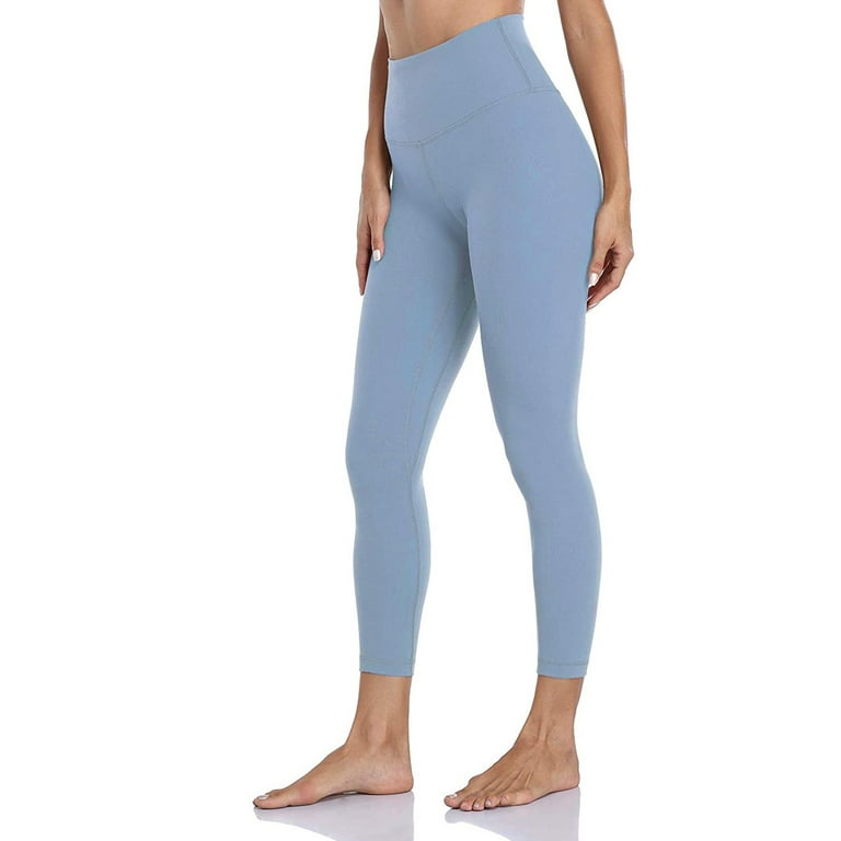 MRULIC yoga pants Women's High Waist Solid Color Tight Fitness