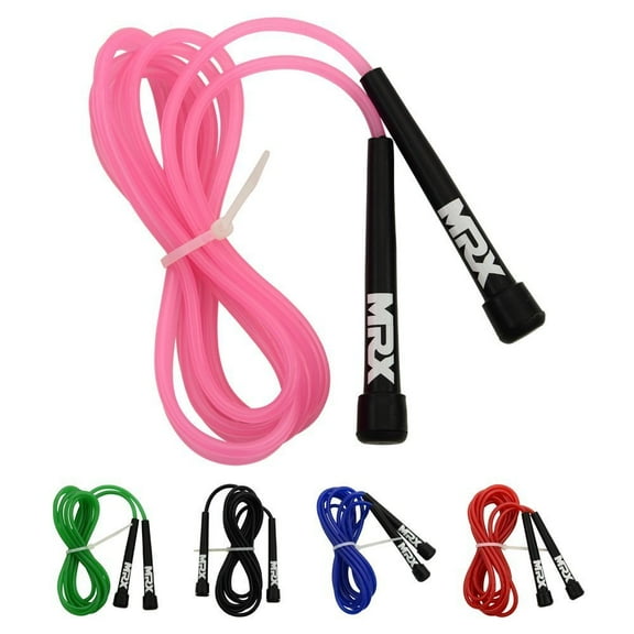 MRX 9' PVC Jump Rope for Cardio Fitness - Versatile Jump Rope for Both Kids and Adults - Great Jump Rope for Exercise (Pink)