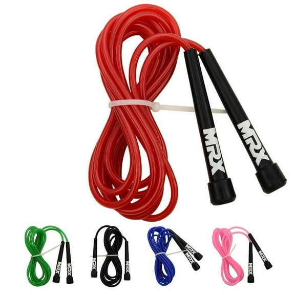 MRX 9' PVC Jump Rope for Cardio Fitness - Versatile Jump Rope for Both Kids and Adults - Great Jump Rope for Exercise (Red)