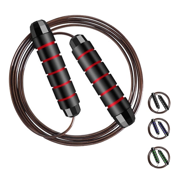 MRX BOXING & FITNESS Speed Jump Rope for Men, Women & Kids Tangle-Free Adjustable Steel Cable with Smooth Ball Bearings, and Comfortable Foam Handles for Full-Body