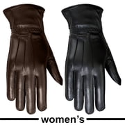 Ladies Warm Winter Gloves Dress Thermal Lining Genuine Leather Brown, XS