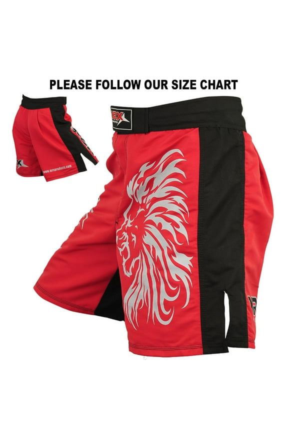 MMA Fight Shorts Stretch Penals Black with Dragon Unisex Training Trunks Black M