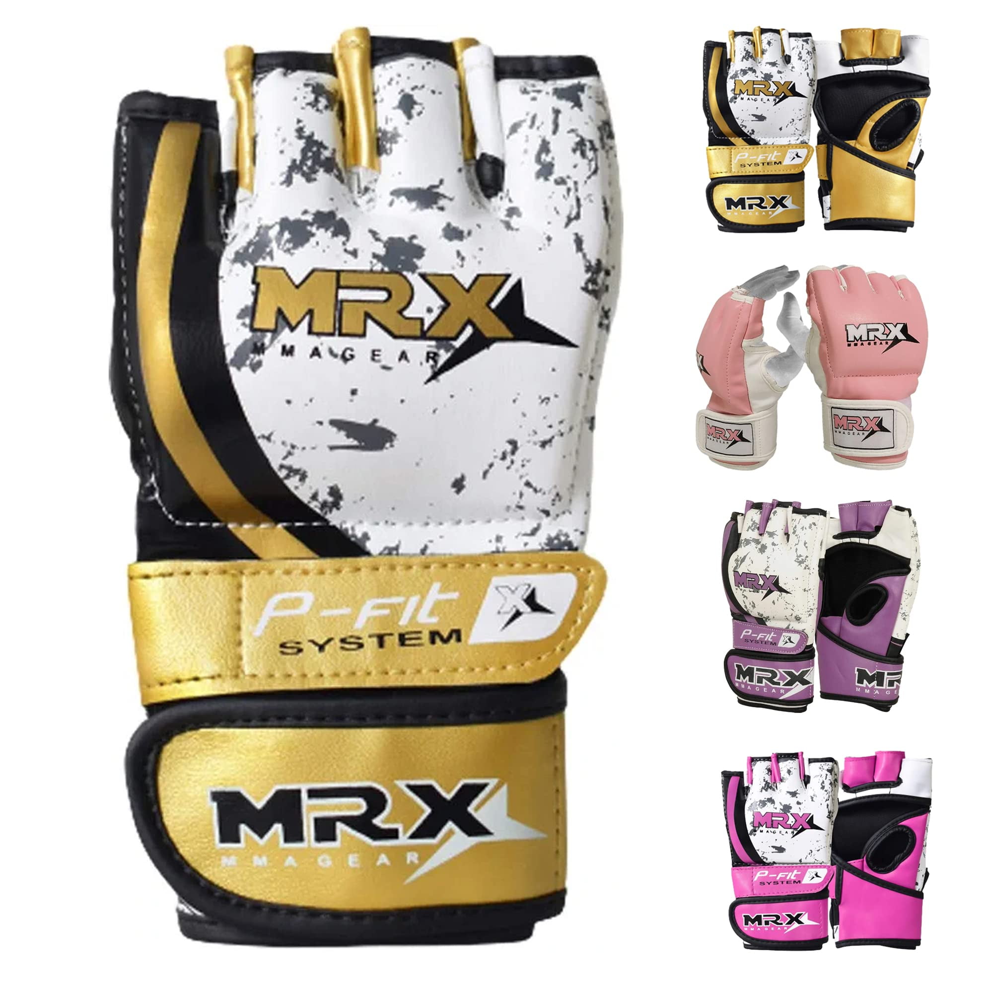 MRX MMA Grappling Gloves for Women Bag Training Boxing Sparring Golden Large
