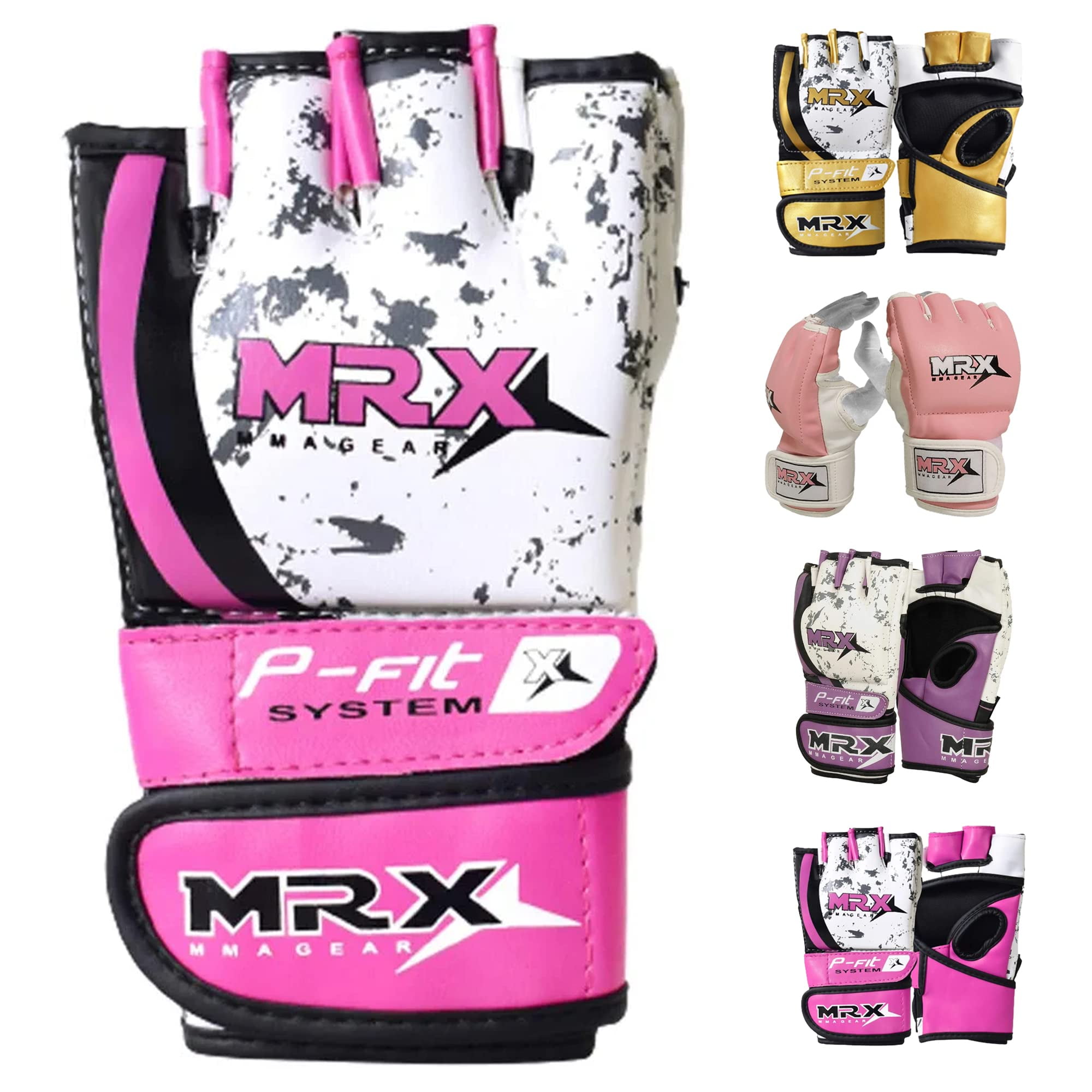 MRX MMA Grappling Gloves for Women Bag Training Boxing Sparring Pink Medium