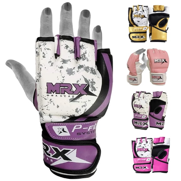 MRX MMA Grappling Gloves for Women Bag Training Boxing Sparring Purple Medium