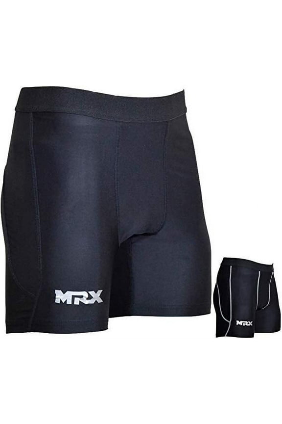 Men’s Compression Shorts Lightweight Running Gym Training Sports Fitness Shorts Black Large