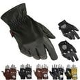 thumbnail image 1 of MRX Men's Front Cuff Driving Gloves Basic Soft Outdoor Glove Goat Leather Full Finger, Black (X-Large), 1 of 6