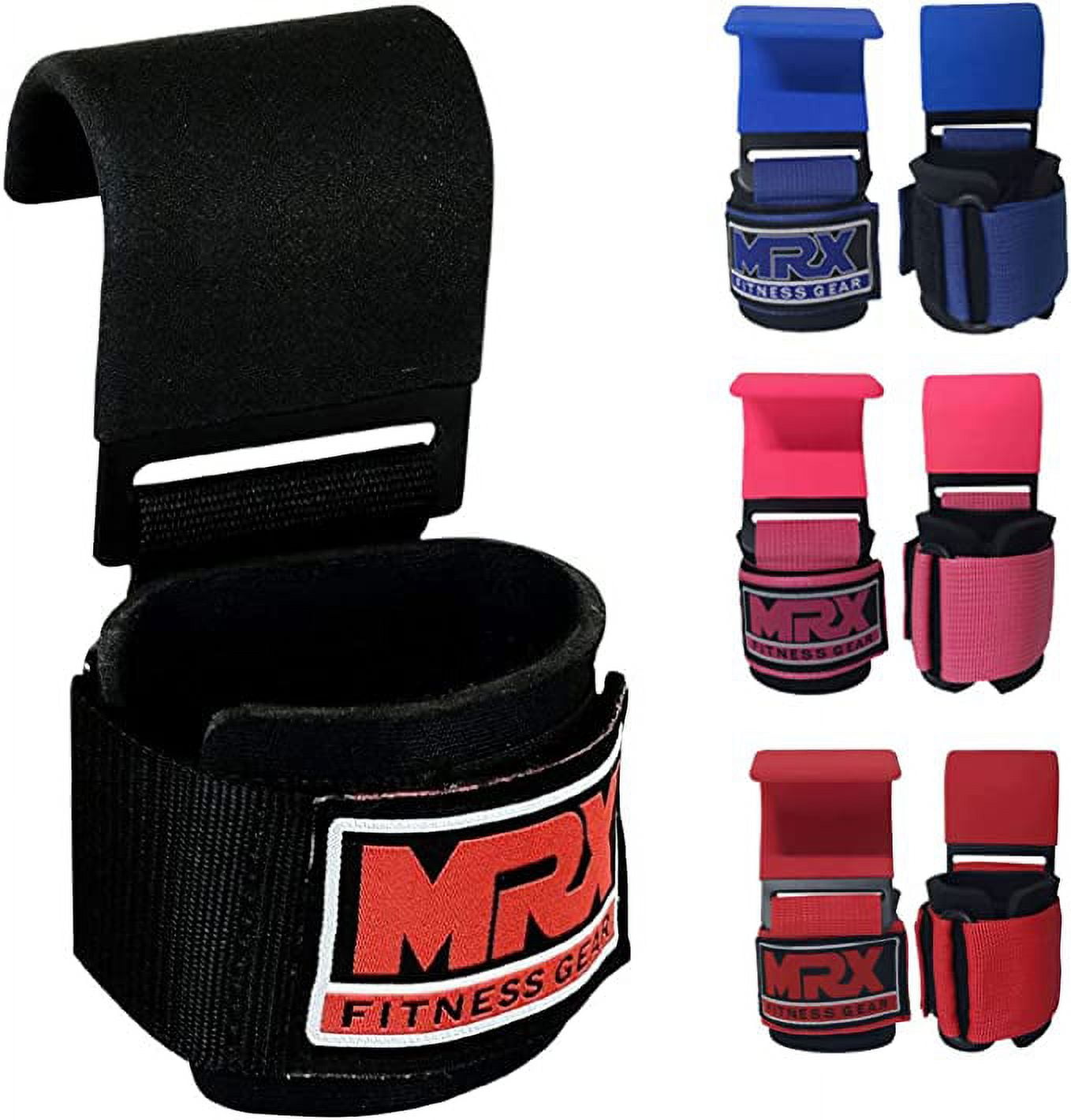 MRX Weight Lifting Gym Bar Straps - Strenght Training Dead Lift  Bodybuilding Strap Black 