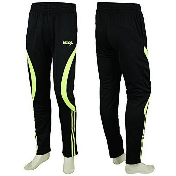 MRX Sports Active Trouser Training Jogging Gym Exercise Black/Green Medium
