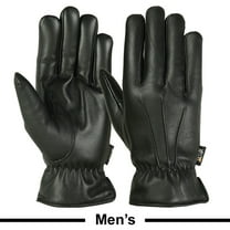 MRX Thermal Lining, Genuine Leather Motorcycle Gloves for Men, Black, S