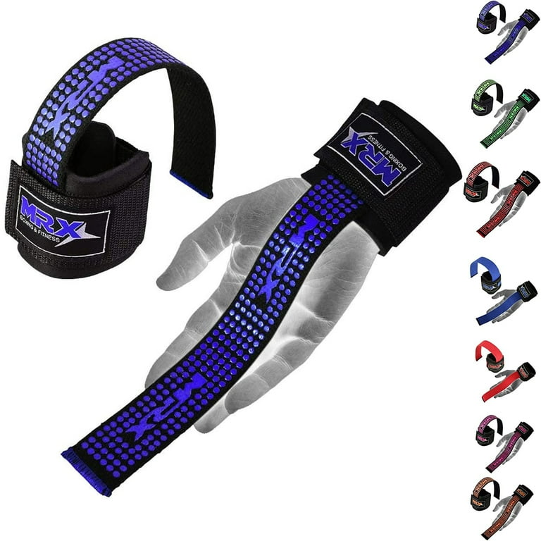 MRX WEIGHT LIFTING BAR STRAPS WITH WRIST WRAPS HEAVY DUTY