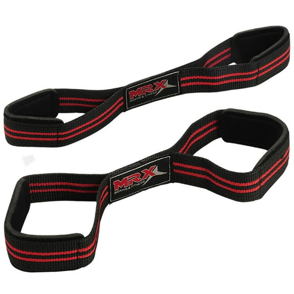 MRX WEIGHT LIFTING STRAPS FIGURE "8" RED