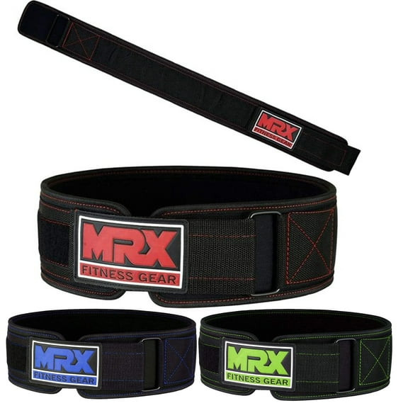 MRX Weight Lifting Belt Crossfit Fitness Training Bodybuilding Gym Back Support 4" Wide (Medium)