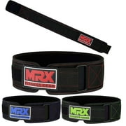 MRX Weight Lifting Belt Crossfit Fitness Training Bodybuilding Gym Back Support 4 Wide X-Large