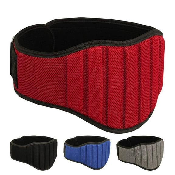 MRX Weight Lifting Belt Gym Back Support Brace Fitness Workout Belts 8" Wide Red S