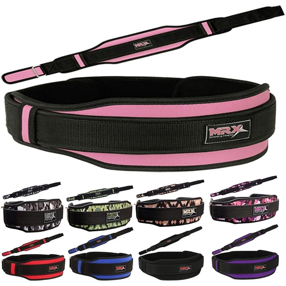 MRX Weight Lifting Belt with Double Back Support Gym Training Pink M