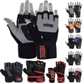 thumbnail image 1 of MRX Weight Lifting Gloves Amara Leather with Long Wrist Straps – Gym Gloves, Workout Gloves, Exercise Gloves for Powerlifting, Fitness, Cross Training for Men & Women, 1 of 6
