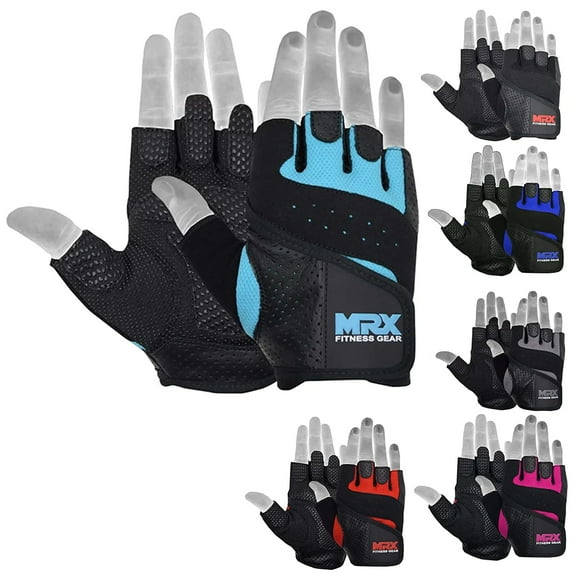 MRX Weight Lifting Gloves Pro Series Gym Fitness Workout Bodybuilding Glove Sky Blue (XX-Small)