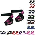 thumbnail image 1 of MRX Weight Lifting Gym Bar Straps - Strenght Training Dead Lift Bodybuilding Strap Black/Pink, 1 of 2