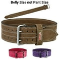 thumbnail image 1 of MRX Weight Lifting Leather Belt Training Fitness Back Support Brown XL, 1 of 4