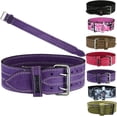thumbnail image 1 of MRX Weight Lifting Leather Belt Training Fitness Back Support Purple XXL, 1 of 5
