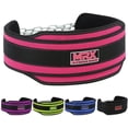 thumbnail image 1 of MRX Weightlifting Dip Belt Bodybuilding Training Fitness Gym Workout Lifting With Metal Chain Pink, 1 of 4