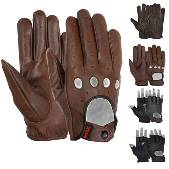 MRX Winter Leather Driving Gloves For Men Women Full Finger Full Finger Gloves