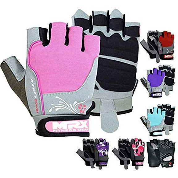 MRX Women's Weight Lifting Gloves Gym Training Bodybuilding Fitness Workout Glove Pink M