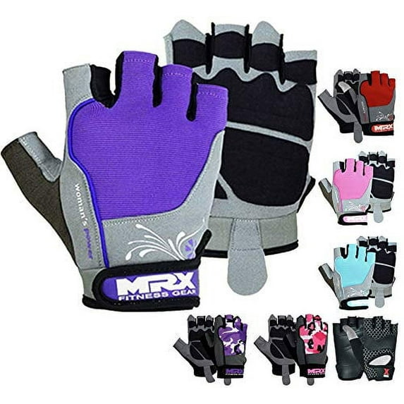 MRX Women's Weight Lifting Gloves Gym Training Bodybuilding Fitness Workout Glove Purple S