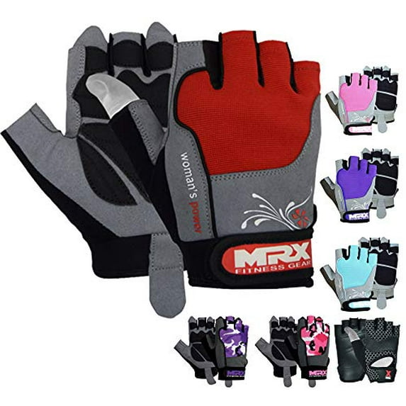 MRX Women's Weight Lifting Gloves Gym Training Bodybuilding Fitness Workout Glove Red L