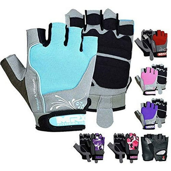 MRX Women's Weight Lifting Gloves Gym Training Bodybuilding Fitness Workout Glove Sky Blue S