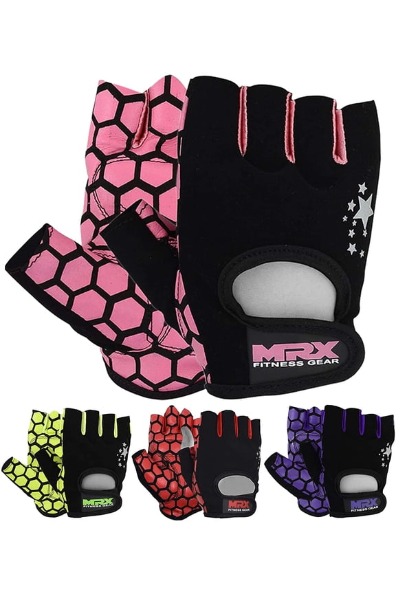 Women's Weight Lifting Gloves Gym Training Bodybuilding Workout Glove Pink Star M