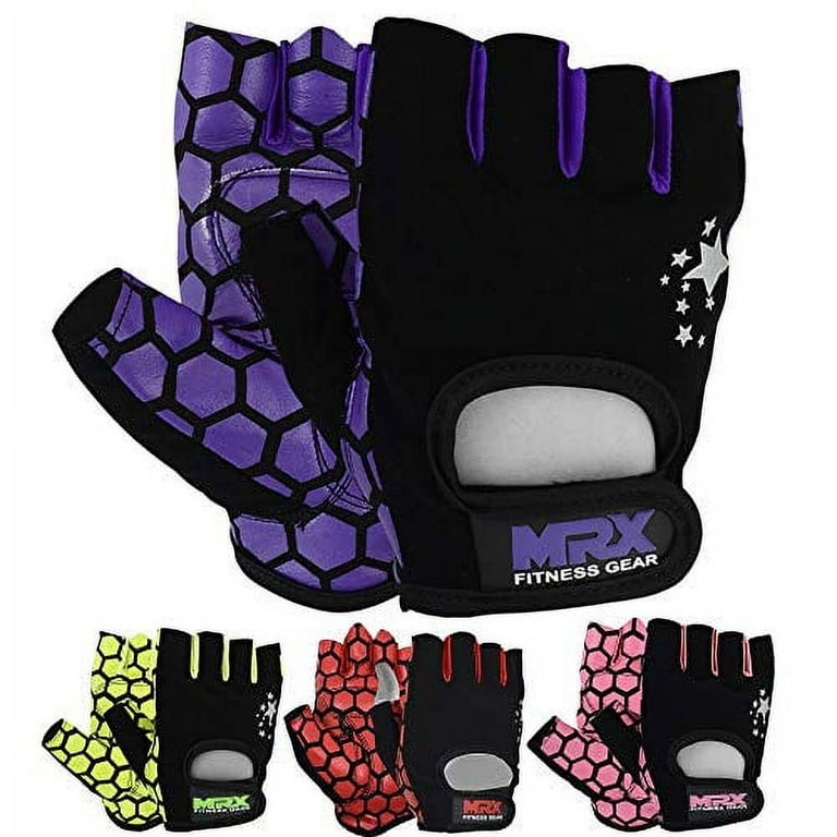 MRX Women's Weight Lifting Gloves Gym Training Bodybuilding Workout Glove  Purple Star S