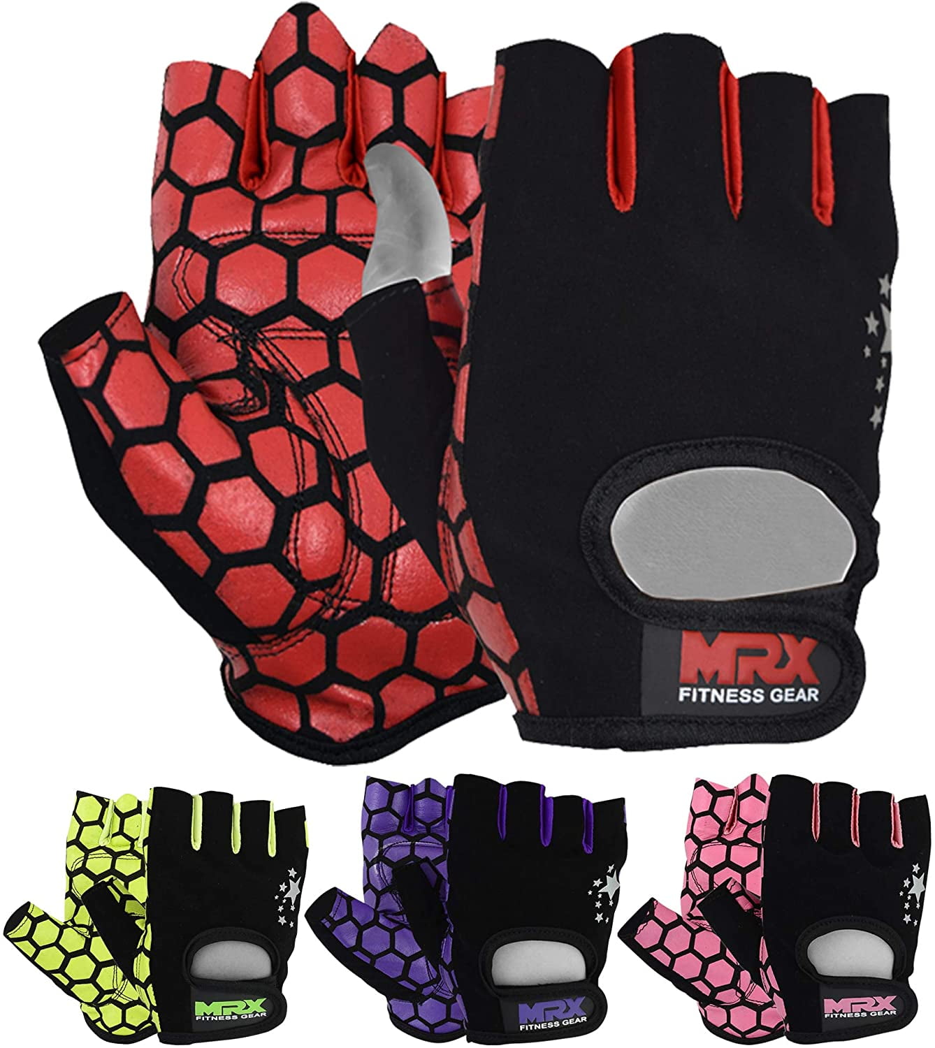 MRX Women s Weight Lifting Gloves Gym Training Bodybuilding Workout Glove Red Star L