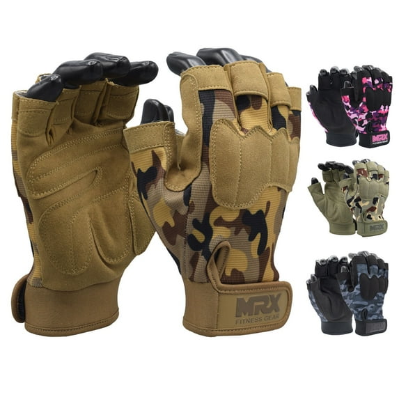 MRX Workout Gloves for Men and Women – Breathable, Snug-Fit Exercise Gloves for Weight Lifting, Cycling, Gym Training & Outdoor Activities|Sand Brown S