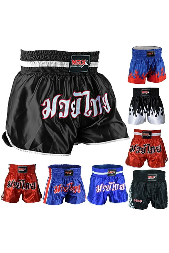 boxing shorts for Men Training Fighting Muay Thai Shorts Boxing MMA BJJ Short Kickboxing Trunks Clothing Black Large