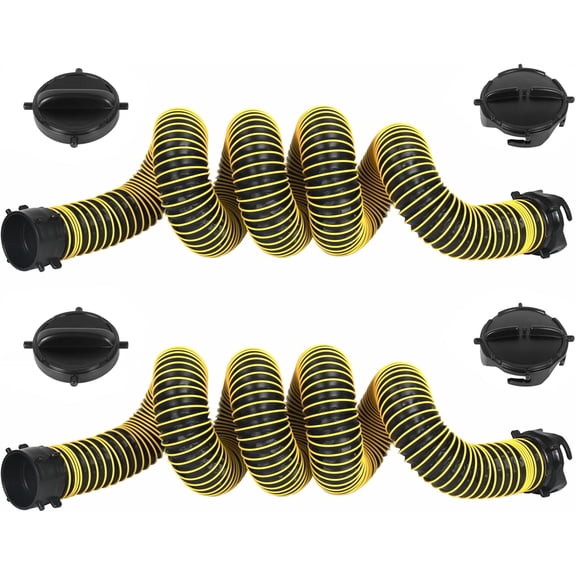 MRY 20 ft RV Sewer Hose Extension, 24-Mil Heavy Duty TPE, Abrasion & Crush Resistant, with Pre-Attached Bayonet Fittings, Yellow