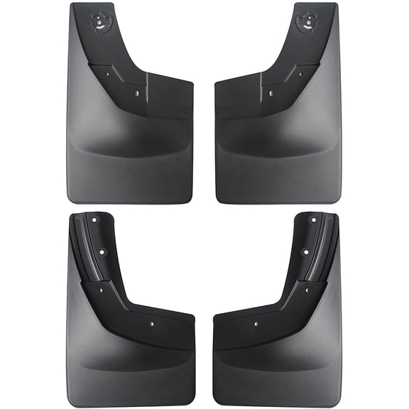 MRY 2014-2018 Chevy Silverado 1500 and 2015-2018 2500 3500 Custom Fit No Drill Mud Flaps, Mud Guards Flare Splash Guards Kits Molded 4 Piece Set, Not for GMC Sierra, Black