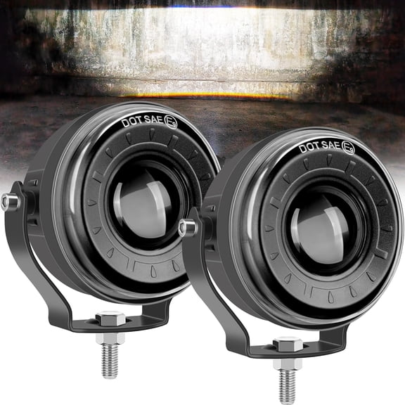 MRY 3.5 Inch Round LED Pod Lights, Anti-Glare Fog Driving Light, 2-Pack