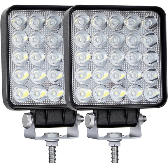 MRY 4 Inch LED Pods, 75W Tractor Work Light, 2-Pack Flood LED Off Road Lights