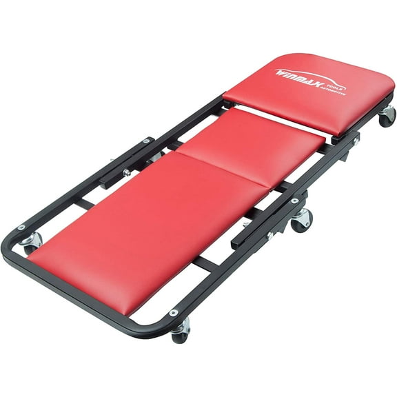 MRY 41" Foldable Heavy Duty Z Creeper Seat, Rolling Mechanics Garage 2-in-1 Work Bench