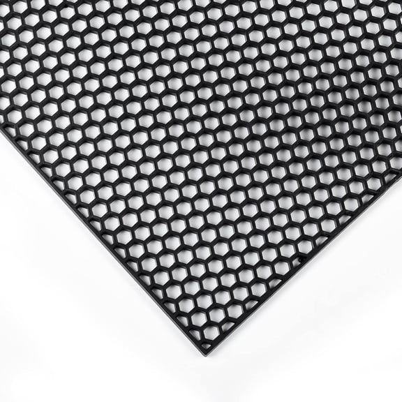 MRY 47"x16" ABS Plastic Universal Car Grill Mesh, Automotive Grille Insert Bumper Honeycomb Hole 10x10mm Grids Black